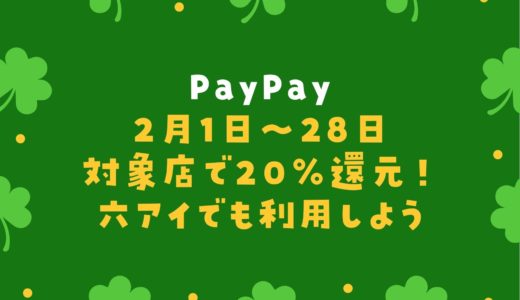 【PayPay20％還元キャンペーン】神戸市内の小売店で実施｜六アイでもお得に利用
